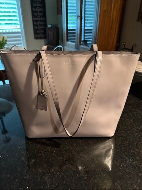 kate spade gray leather tote